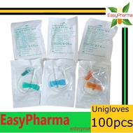 Unigloves Scalp Vein Set Butterfly Needle 100pcs /box [ 21G / 23G / 25G ]