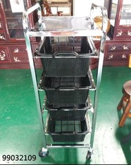 【弘旺二手家具生活館】全新/庫存 公文籃四層推車  置物車 工作推車 公文車 資料推車 -各式新舊/二手家具 生活家電買賣