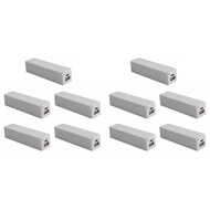 10X Portable External Power Bank Battery Charger 18650 with Keychain (Without Battery) (White)