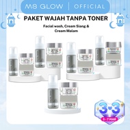 Ms Glow Paket Wajah Tanpa Toner ( Whitening / Luminous / Ultimate / Acne / Whitecelldna )