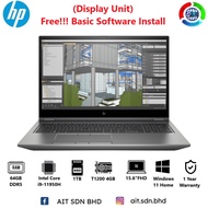 HP ZBook Fury 15 G8 Mobile Workstation 15.6"FHD Laptop Intel Core i9-11950H 64GB 1TB SSD T1200 4GB W