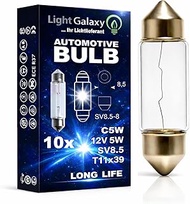 Festoon 39 mm C5W 12V 5W SV8.5 for Car Trailer Interior License Plate Boot Lighting - Set of 10