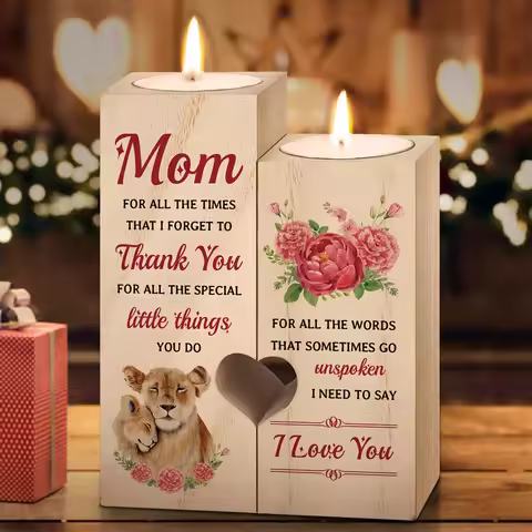 1pcs Mom Gifts - Mother's Birthday Gifts, Daughter Gifts for Mom - Candle Holders, Mother's Day Birt
