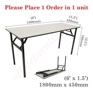 Banquet Table 6'x1.5' / Folding Table / Foldable Table / Training Table / Tuition Table / Study Tabl