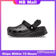 ของแท้พิเศษ Crocs Classic Hiker Ikat Clog Black Shoes Non-Slip Thick Sole Beach Sandals 206772-060 ร