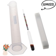 UMISTYDREAM9IQ0 3Pcs Beer Alcohol Meter, 250 Ml Plastic Cylinder Test Jar Kit Triple Scale Hydromete