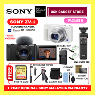 Sony ZV-1 ZV1 Premium Compact Camera 20MP 4K UHD | Zeiss Lens | Bundle Package | Sony Malaysia Warranty