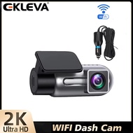 EKLEVA ด้านหน้าและด้านหลังกล้องติดรถยนต์กล้องติดรถยนต์ความละเอียด4K ไดรฟ์บันทึกสำหรับรถยนต์ WiFi กล่