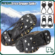 SERENDI 1 Pair Shoes Crampons, Universal 5/8 Teeth Ice Gripper Spike,  Anti-Slip Spike Spike Grips C