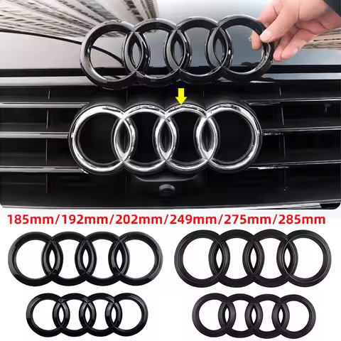 1PCS ABS Car Front Hood Rear Trunk Logo Emblem Badge Sticker for Audi S A3 A4 B8 8P 8V B6 A5 A6 C7 Q