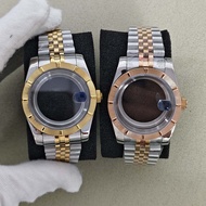 36mm/39mm Vertical-Striped Bezel Watch Case Sapphire + Five-Link Strap for NH35/NH36/7S/4R Movement
