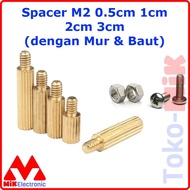 Brass Iron Metal Spacer M2 2mm Height 0.5cm 1cm 2cm 3cm