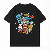 Bandai | Vintage A-Anpanman Friends Print T Shirt Harajuku Streetwear Funny Cartoon Crewneck Tops fo