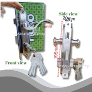 7025 SN Grille Door Lock Mortise Lockset Handle Entrance Iron Door Gate Lock