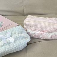 Mocorie - Matteca Puffy Coquette Pencil Case & Makeup Pouch Puffy Ribbon Bow Pouch & Pencil Case Puf