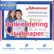 (1PCS) Adventurer Certificate Holder Letter A4 and Long A3 Legal Size Asstd Colors