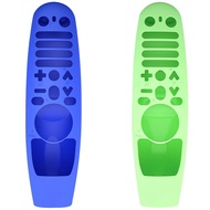 2x Silicone Case Washable for Amazon LG AN-MR600 AN-MR650 AN-MR18BA AN-MR19BA Remote Control Luminous Green &amp; Blue