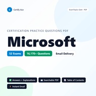 Microsoft Cert Exam Dumps PDF QnA + FREE Study Pack | AZ-104 AZ-400 +50 more | Practice Questions St