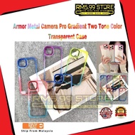 Vivo S1 Pro T1x Y33s Y33T Y21T Camera Pro Metal Gradient Two Tone Color Transparent Hard case