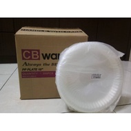 [READY-STOCK] 10' Big PP Plate [ 30pcs± ] - Disposable PP Plastic Plate -Chunbe(CB Ware) PP 10 Party