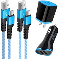 untuk Pengecas Kereta USB-C Motorola+Blok Pengecas Pantas+2 Kabel Jenis C 3 kaki untuk Moto G Stylus