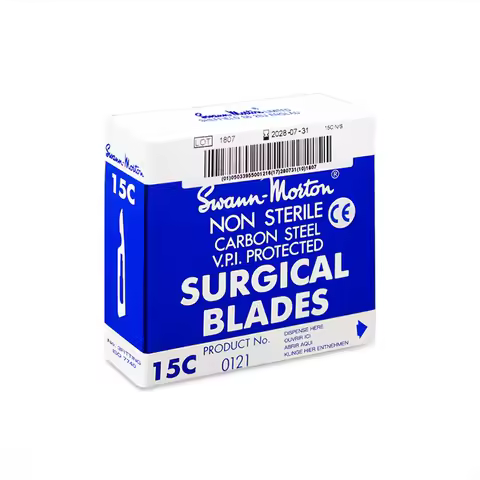 100Pcs Swann morton Carbon Steel Scalpel Surgical Blade 15C 11 15 11P 10 20 10A 12 21 22 23 18 Repai