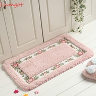MERY 1 Pcs Flower Rug, Non-Skid 16*24Inch Pink Rug,  Microfiber Pink Absorbent Bathroom Rugs Bedroom