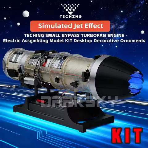 TECHING J-20 Engine Turbofan 15 Turbine Engine Model Metal KIT Assembly Can Be Launched Science Popu