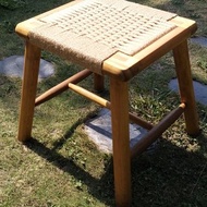 北歐實木方凳編織矮凳簡約現代編織梳妝凳換鞋凳餐凳