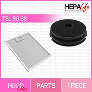 Turbo TSL 90SS / TSL90SS / TSL 90 SS Compatible Cooker Hood Carbon filter &amp; Grease Filter - Hepalife