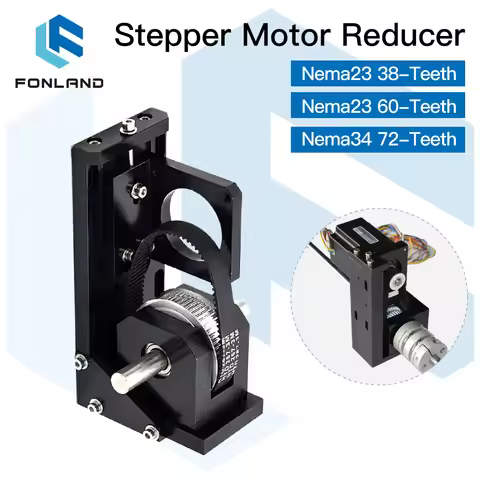FONLAND Stepper Motor Reducer Nema23 38-Teeth / Nema34 72-Teeth for CO2 Laser Cutting and Engraving 