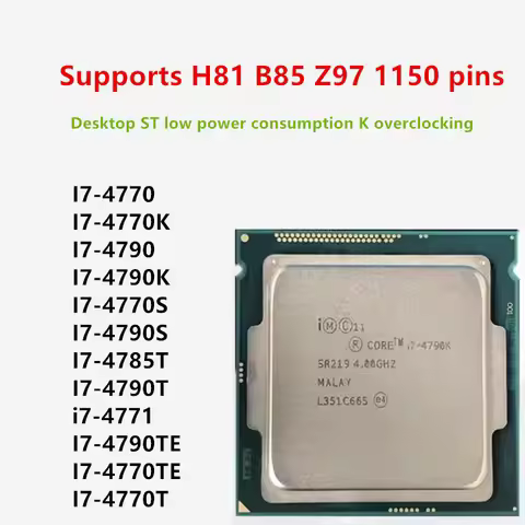 i7-4770k 4790 4790k 4770S 4790S 4765T 4785T 4790T I7-4770TE 4771 CPU
