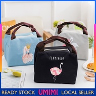Ready Stock UMIMI USB2454 Cute Cartoon Flamingo Thermal Lunch Bag Outdoor Food Insulated Lunch Box C