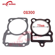 Cylinder Gasket Set Top End for ZONGSHEN CG300 CG 300 Bore Diameter 70mm Motorcycle Engine Parts