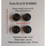Replacement Wheels, Luggage Wheels, Ring Wheels, rubber Wheels, Black rubber 4cm