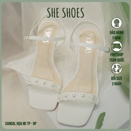 White sandal, cross-strap sandal 7p and 9p - GC09011