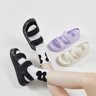 UTUNE Womens Sandals Nylon Strip Beach Style Sandal Casual Soft Sole Non-Slip Flat Beach Shoes Women