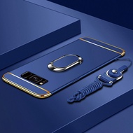 LANLIN เคสโทรศัพท์สำหรับ Samsung Galaxy Note 8เคสบางพิเศษสีด้าน3 In 1กันกระแทกกันรอยขีดข่วนกรอบชุบด้วยไฟฟ้าฝาหลัง PC แข็งสำหรับ Samsung Note 8