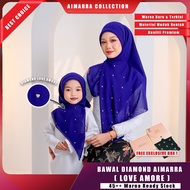 [LOVE AMORE] Bawal Diamond by Aimarra material Chiffon Voile Premium (Chiffon+Cotton) Tudung Square