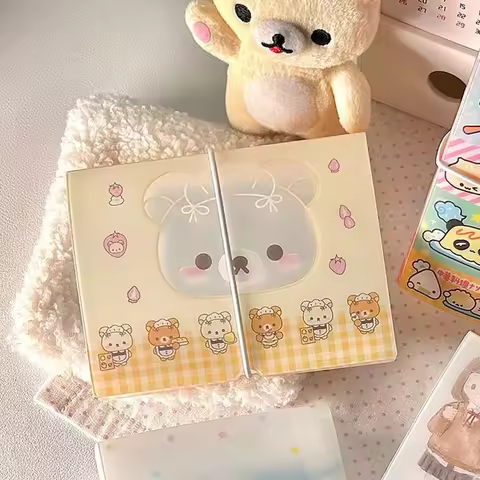 Rilakkuma Photo Album New Anime Relax Bear M5 Photocard Holder Kids Cards Storage Collect Book Child