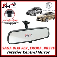 【DELLOYD】PROTON SAGA BLM FLX / EXORA / PREVE Rear View Room Center Mirror ( Anti Glare ) Cermin Pand