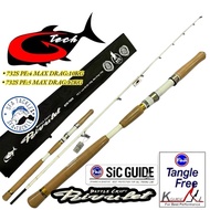 G~TECH RIVULET PUTEH SHOOTER 7KAKI3INCI PE4/5 PATIN MEKONG&amp;POPPING LAUT GT TORAY CARBON SPINNING ROD