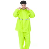 【พร้อมส่งจากไทย ส่งเร็ว】เสื้อกันฝน ชุดกันฝน มีแถบสะท้อนแสง เสื้อกันฝนมอเตอร์ไซค์ Split raincoat