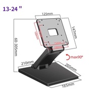 TECMALLขาตั้งจอคอม ขาตั้งMonitor รองรับจอ14”-24” ตั้งโต๊ะได้ ติดผนังได้ DZ11(แถมน๊อตยืดจอ)