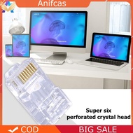 100x 8P8C UTP RJ45 Cat6 Connector Network Crystal Heads Socket Modular Plug