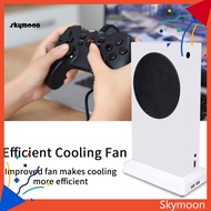 Skym* 1 Set Host Cooling Fan Heat Dissipation High-speed Dual Fan One Key Switch Console Heat Sink for Xbox Series S