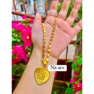 4-quarter gold-plated rice necklace