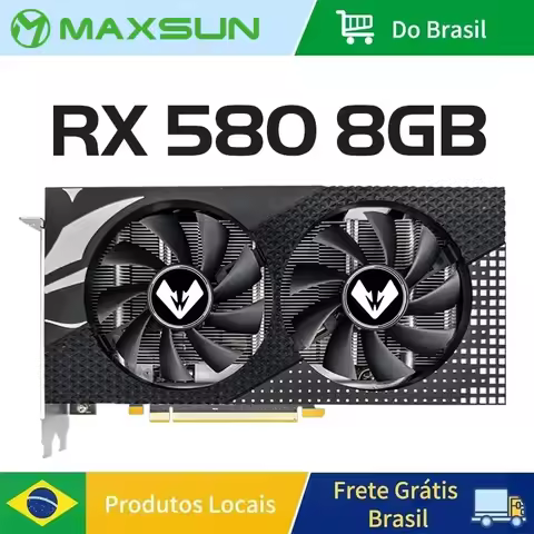 MAXSUN Graphics Cards New AMD Radeon RX580 2048SP 8G GDDR5 256bit Video Card For Desktop Gaming Comp