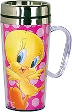 Spoontiques - Insulated Travel Mug - Tweety Bird Coffee Cup - Coffee Lovers Gift - Funny Coffee Mug