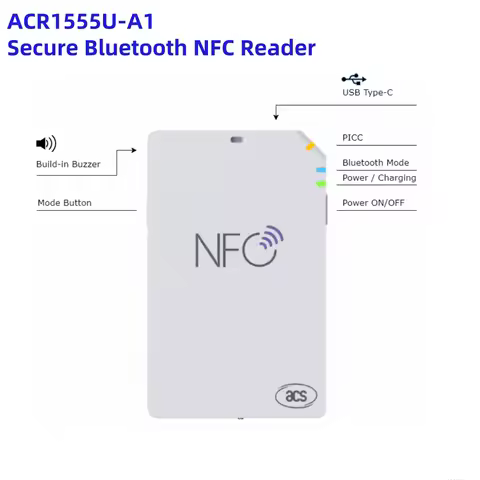 13.56mhz ACR1555U-A1 NFC Bluetooth Wireless Contactless RFID Reader Writer Support ISO14443 S50 Chip